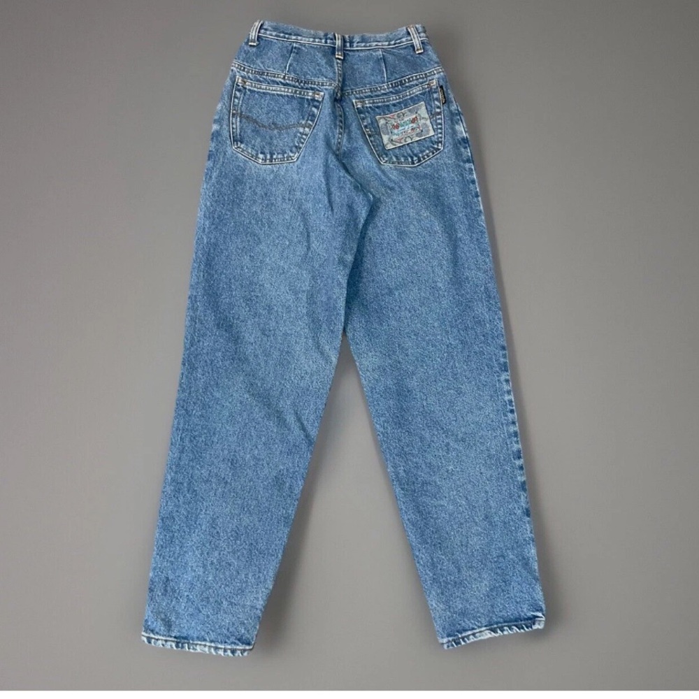 Vintage Mom Jeans Tapered Pleated  Hi Waist size 26 x 31 TRUE Vtg - Picture 2 of 9